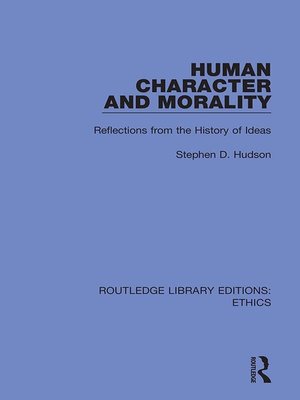 cover image of Human Character and Morality
